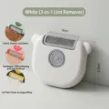 Portable 3-in-1 bear-shaped lint remover and fabric shaver in a sleek grey and white color - Cartoon Bear 3-in-1 Style / 8.5x5cm / Grey/White