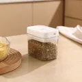 Boîte de rangement alimentaire transparente avec couvercle hermétique blanc cuisine - 500ml