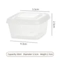 Disposable 50ml square plastic ice cube mold with lid for freezer storage, 50 pack set - Square 50ml (50 Pcs/Pack)