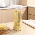 Boîte de conservation rectangulaire hermétique pour pâtes spaghetti avec couvercle blanc - 1800ML