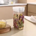 Transparent rectangular airtight food storage container for pasta and grain organization - 40oz