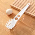 Louche à pâtes japonaise blanche en plastique de haute qualité avec marquage 27 cm - Cuillère à Nouilles Multifonctionnelle / Blanc