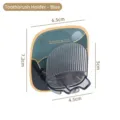 Wall-mounted punch-free blue toothbrush and cup holder organizer with size dimensions - Blue