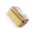 Multifunctional soap foaming box with rollers and integrated laundry brush in yellow - Yellow