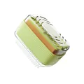 Multifunctional green soap foaming box with integrated laundry brush and drain tray - Green