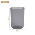 Modern minimalist transparent grey bathroom tumbler toothbrush cup 10.5cm height - Transparent Grey Single Cup
