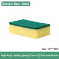 Strapazierfähiger gelb-grüner doppelseitiger Reinigungsschwamm für das Geschirr - Rechteckiger Dicker Stil / 10x7x3cm