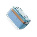 Multifunctional light blue soap foaming box with integrated laundry brush and rollers - Blue
