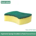 Ergonomischer, taillenförmiger doppelseitiger Reinigungsschwamm, 10x8x3cm - Taillenförmiger Dicker Stil / 10x8x3cm