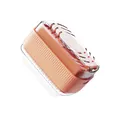 Multi-functional orange soap foaming box with integrated rollers and cleaning brush - Orange