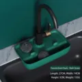 Dark green silicone faucet splash guard and drain mat for kitchen sink organization - 27x14x5cm / Dark Green