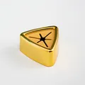 Elegant gold triangular towel plug holder for kitchen and bathroom organization - Gold-Plated Yellow