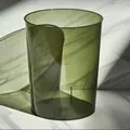 Dark green transparent minimalist trash can for modern home and office decoration - S / Dark Green