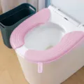 Wasserdichte rosa EVA-Toilettensitzauflage mit einem praktischen Hebegriff für Hygiene - 1 Paar Packung / Rosa