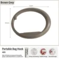 Portable ABS folding bag hook for office desk in brownish gray color, size 11x8.5cm - Brownish Gray