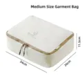 Borsa da viaggio media color crema per vestiti dimensioni 34x26x11,5cm - Borsa Media per Indumenti / Bianco avorio