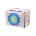 Durable Oxford cloth compression storage bag with cute polar bear print and blue trim - Dark Blue Puppy / Medium Down Jacket Bag