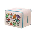Cute cartoon compressible clothes storage bag with zipper and handle - Sky Blue Party / Medium Down Jacket Bag
