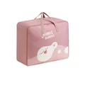 Large pink cartoon Oxford cloth quilt storage bag with Bubble Bubble print for kids - Small (46x16x39cm) / Pink