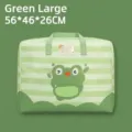 Bolsa grande de almacenamiento a rayas verdes para ropa de cama infantil con diseño rana - Grande (56*46*26CM) / Verde Hierba
