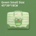 Bolsa pequeña de almacenamiento para edredón a rayas con dibujo de rana - Pequeño (45*39*18CM) / Verde Hierba