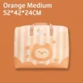 Bolsa de almacenamiento de edredón de león naranja a rayas, mediana 52x42x24cm - Mediano (52*42*24CM) / Cítrico