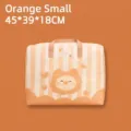 Small orange cartoon lion storage bag for children's bedding, 45x39x18cm - Small (45*39*18CM) / Citrus