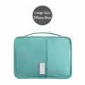 Large Tiffany Blue waterproof travel passport bag and multi-functional document organizer - L / Tiffany Blue
