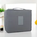 Borsa cosmetica da viaggio grigia spessa per l'organizzazione portatile degli articoli da toeletta - Taglia L / Grigio