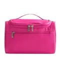 Large portable waterproof pink Oxford cloth travel toiletry bag with a sturdy handle - M / Rose Red
