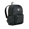 Simple black foldable travel backpack with waterproof polyester ripstop fabric - Low-profile Black