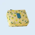 Borsa cosmetica portatile in tessuto Oxford impermeabile con stampa limone ed etichetta travel - Limone Giallo