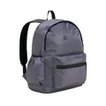 Foldable grey travel backpack with lattice pattern and front zipper pocket - Premium Grey