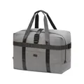 Large grey travel duffel bag with trolley sleeve for business trips and fitness gym - L / Gray