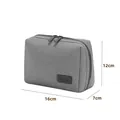 Neceser de viaje gris ecológico de gran capacidad bolsa de almacenamiento portátil 16x7x12cm - Tamaño Pequeño / Gris