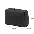 Gran bolsa de cosméticos de viaje ecológica negra con dimensiones de 22x10x15cm - Bolsa de Maquillaje Grande / Negro