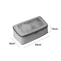 Gray travel compression organizer bag with breathable mesh top, size 34x18x13cm - 34x18x13cm / Gray (Style 4)