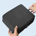 Borsa da trucco nera in tessuto Oxford con cerniera - Nero puro