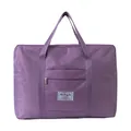 Large capacity waterproof purple folding travel bag for clothes and quilt storage - Medium: 41*33*14CM / Purple