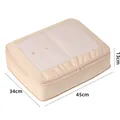 Großer beiger Reise-Packwürfel mit Netzfenster und Maßen von 45x34x13 Zentimeter - Beige (Nr.1)