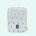 White Oxford cloth travel shoe bag with green cactus pattern and a breathable mesh window - Cactus