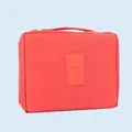 Borsa da toilette da viaggio portatile rosso corallo impermeabile in tessuto Oxford - Rosso anguria