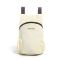 Lightweight foldable outdoor backpack with water-repellent fabric in cream yellow - Off White