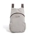 Ultra-lightweight foldable checkered outdoor travel backpack for women in grey finish - Gray