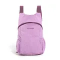Ultra-light purple checkered foldable backpack with water-repellent fabric design - Purple