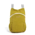 Yellow grid pattern foldable ultra-light travel backpack with white shoulder straps - Green