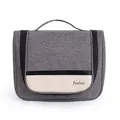 Gray polyester toiletry bag with travel handle - L / Gray