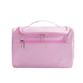 Large capacity portable travel toiletry bag in pink waterproof oxford cloth - M / Light Pink