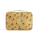 Neceser de viaje amarillo con un lindo estampado de limones y asa superior práctica - S / Limón Amarillo