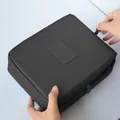 Tragbare schwarze verdickte Reise-Kulturtasche mit praktischem zweilagigem Staufach - L / Schwarz